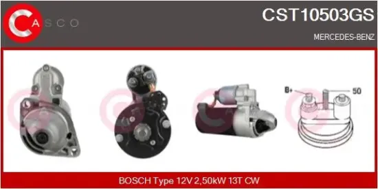 Starter 12 V 2,50 kW CASCO CST10503GS Bild Starter 12 V 2,50 kW CASCO CST10503GS