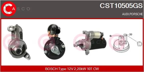 Starter 12 V 2,20 kW CASCO CST10505GS