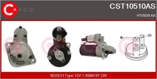 Starter 12 V 1,40 kW CASCO CST10510AS Bild Starter 12 V 1,40 kW CASCO CST10510AS