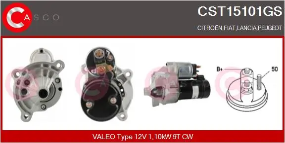 Starter 12 V 1,10 kW CASCO CST15101GS