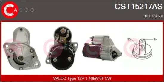 Starter 12 V 1,40 kW CASCO CST15217AS Bild Starter 12 V 1,40 kW CASCO CST15217AS