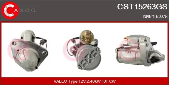 Starter 12 V 2,40 kW CASCO CST15263GS
