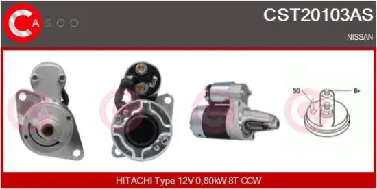 Starter 12 V 0,80 kW CASCO CST20103AS Bild Starter 12 V 0,80 kW CASCO CST20103AS