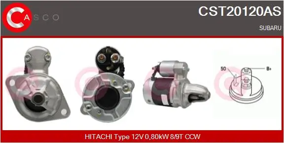 Starter 12 V 0,80 kW CASCO CST20120AS