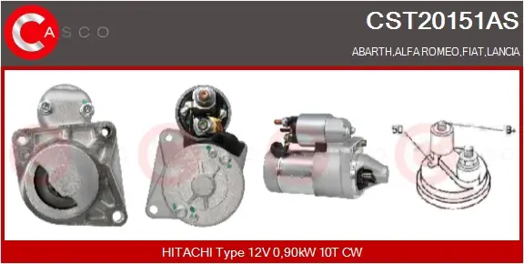 Starter 12 V 0,90 kW CASCO CST20151AS