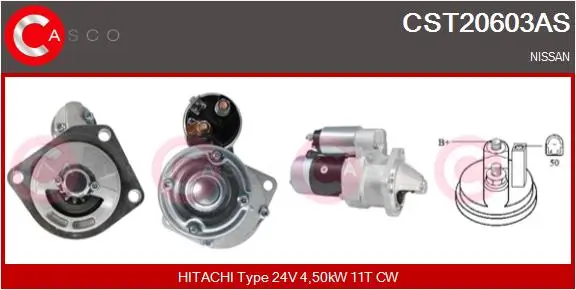 Starter 24 V 4,50 kW CASCO CST20603AS