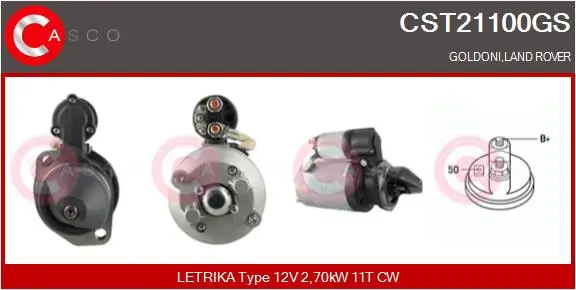 Starter 12 V 2,70 kW CASCO CST21100GS