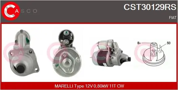 Starter 12 V 0,80 kW CASCO CST30129RS