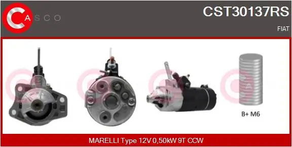 Starter 12 V 0,50 kW CASCO CST30137RS