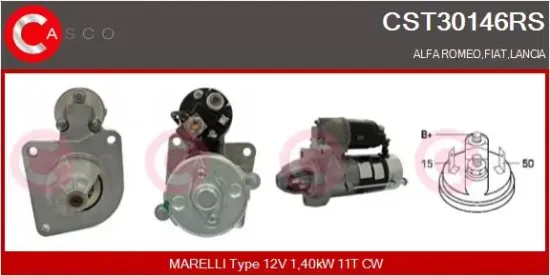 Starter 12 V 1,40 kW CASCO CST30146RS Bild Starter 12 V 1,40 kW CASCO CST30146RS