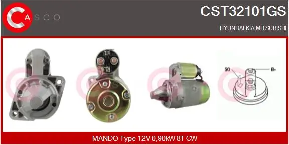 Starter 12 V 0,90 kW CASCO CST32101GS
