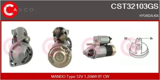 Starter 12 V 1,20 kW CASCO CST32103GS Bild Starter 12 V 1,20 kW CASCO CST32103GS