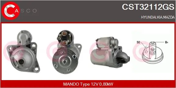 Starter 12 V 0,80 kW CASCO CST32112GS