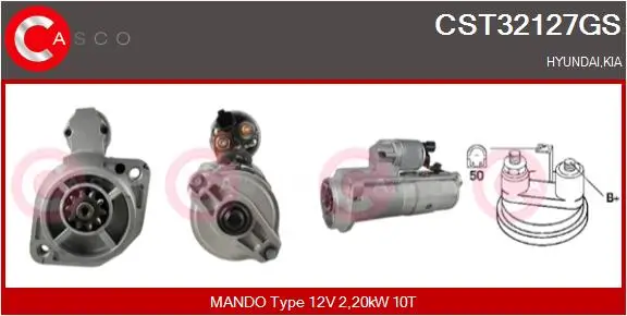 Starter 12 V 2,20 kW CASCO CST32127GS