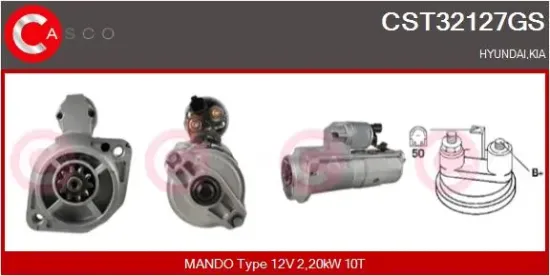 Starter 12 V 2,20 kW CASCO CST32127GS Bild Starter 12 V 2,20 kW CASCO CST32127GS