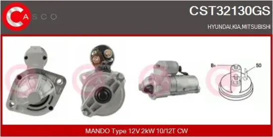 Starter 12 V 2 kW CASCO CST32130GS Bild Starter 12 V 2 kW CASCO CST32130GS