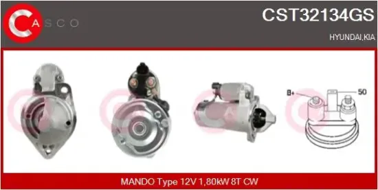 Starter 12 V 1,80 kW CASCO CST32134GS Bild Starter 12 V 1,80 kW CASCO CST32134GS