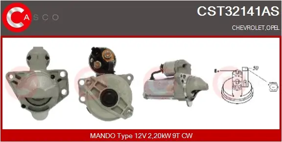 Starter 12 V 2,20 kW CASCO CST32141AS