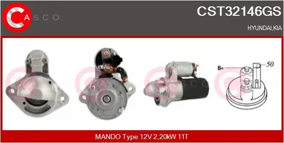 Starter 12 V 2,20 kW CASCO CST32146GS