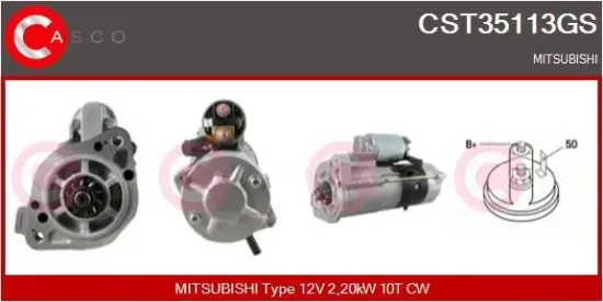 Starter 12 V 2,20 kW CASCO CST35113GS Bild Starter 12 V 2,20 kW CASCO CST35113GS