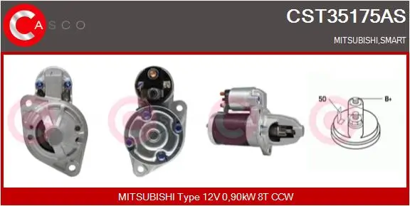 Starter 12 V 0,90 kW CASCO CST35175AS