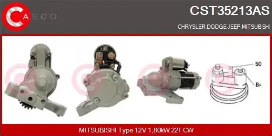 Starter 12 V 1,80 kW CASCO CST35213AS Bild Starter 12 V 1,80 kW CASCO CST35213AS