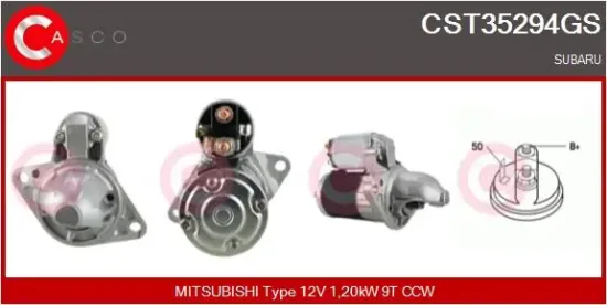 Starter 12 V 1,20 kW CASCO CST35294GS Bild Starter 12 V 1,20 kW CASCO CST35294GS