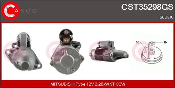 Starter 12 V 2,20 kW CASCO CST35298GS