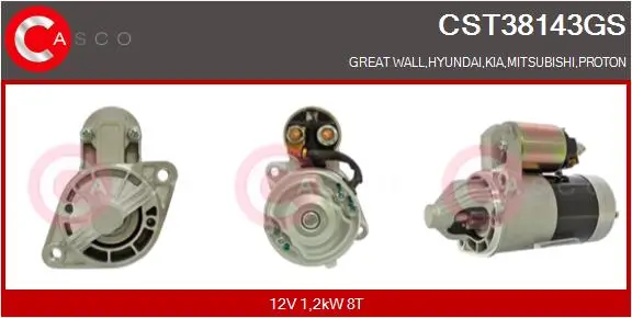 Starter 12 V 1,2 kW CASCO CST38143GS