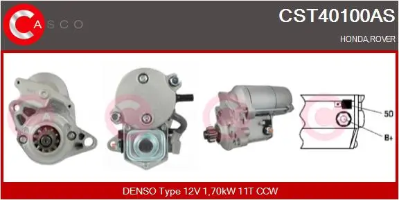 Starter 12 V 1,70 kW CASCO CST40100AS