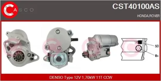 Starter 12 V 1,70 kW CASCO CST40100AS Bild Starter 12 V 1,70 kW CASCO CST40100AS