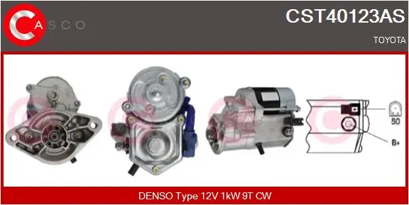 Starter 12 V 1 kW CASCO CST40123AS
