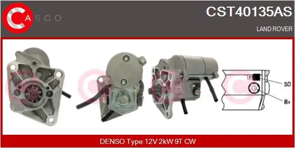 Starter 12 V 2 kW CASCO CST40135AS