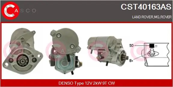 Starter 12 V 2 kW CASCO CST40163AS