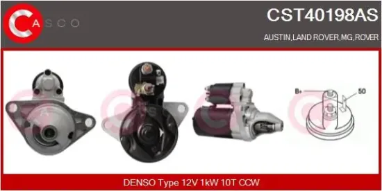 Starter 12 V 1 kW CASCO CST40198AS Bild Starter 12 V 1 kW CASCO CST40198AS