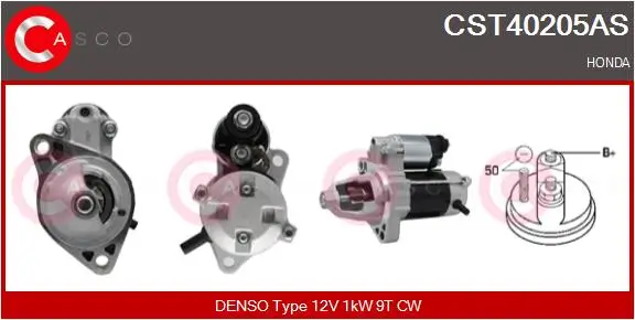 Starter 12 V 1 kW CASCO CST40205AS