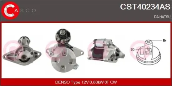 Starter 12 V 0,80 kW CASCO CST40234AS Bild Starter 12 V 0,80 kW CASCO CST40234AS