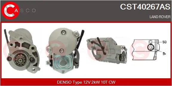 Starter 12 V 2 kW CASCO CST40267AS