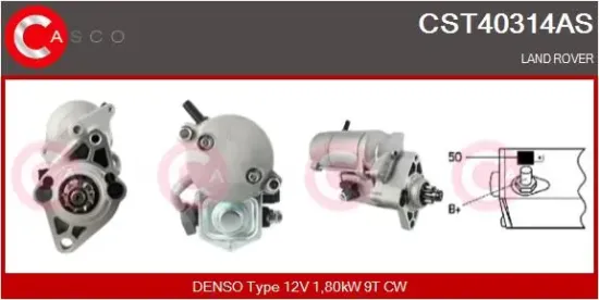 Starter 12 V 1,80 kW CASCO CST40314AS Bild Starter 12 V 1,80 kW CASCO CST40314AS