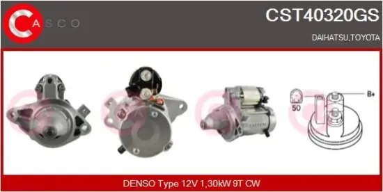 Starter 12 V 1,30 kW CASCO CST40320GS Bild Starter 12 V 1,30 kW CASCO CST40320GS