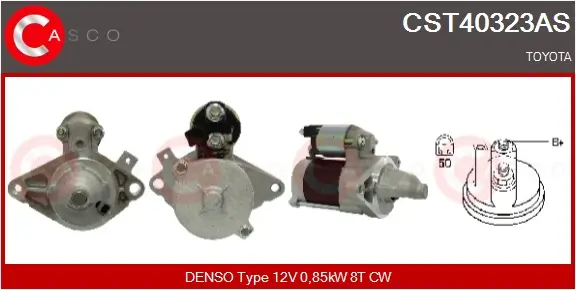 Starter 12 V 0,85 kW CASCO CST40323AS