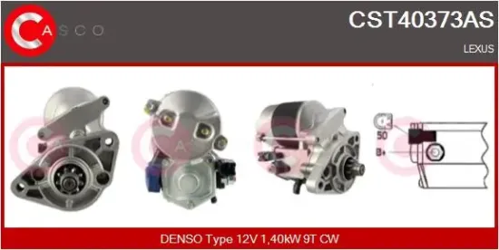 Starter 12 V 1,40 kW CASCO CST40373AS Bild Starter 12 V 1,40 kW CASCO CST40373AS