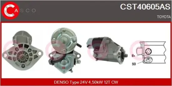 Starter 24 V 4,50 kW CASCO CST40605AS Bild Starter 24 V 4,50 kW CASCO CST40605AS