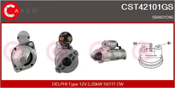 Starter 12 V 2,20 kW CASCO CST42101GS