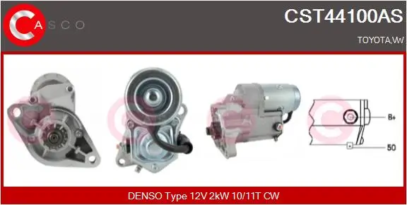 Starter 12 V 2 kW CASCO CST44100AS