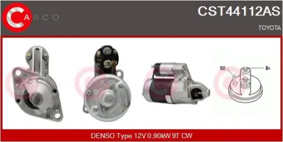 Starter 12 V 0,90 kW CASCO CST44112AS Bild Starter 12 V 0,90 kW CASCO CST44112AS