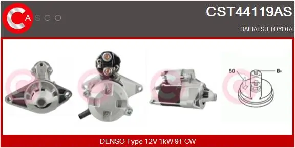 Starter 12 V 1 kW CASCO CST44119AS