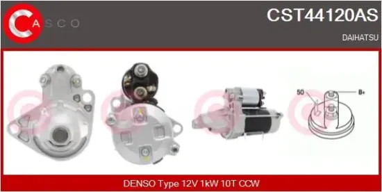 Starter 12 V 1 kW CASCO CST44120AS Bild Starter 12 V 1 kW CASCO CST44120AS