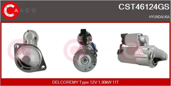 Starter 12 V 1,80 kW CASCO CST46124GS