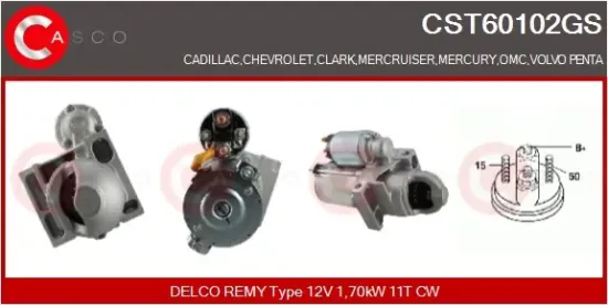 Starter 12 V 1,70 kW CASCO CST60102GS Bild Starter 12 V 1,70 kW CASCO CST60102GS